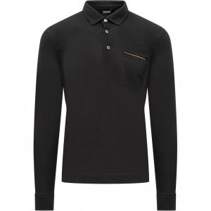 Длинный рукав поло Ermenegildo Zegna, черный