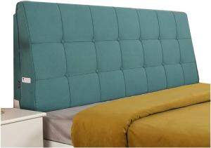 Подушка-подголовник для кровати LIANGJUN, обеспечивающая поддержку спины, для спальни, отеля или детской комнаты, льняной чехол, который можно стирать, 6 цветов (цвет: зеленый, размер: 180x62x13 см) CHIAPERINI, Green