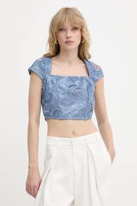 Хлопковая блузка DOMITILLE Guess, синий