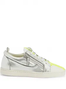 Кроссовки Nicki с эффектом металлик Giuseppe Zanotti, серебяный