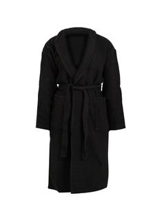 Халат just2little Morgenmantel Waffle, черный