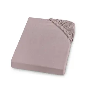 Простыня на резинке из тонкой фланели, 90 х 200 см, серо-коричневый, 100% хлопок, матрасы высотой до 23 см, для сна sleepling