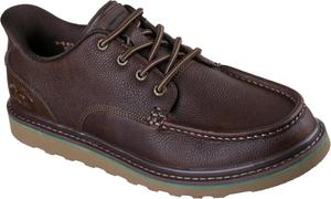 Мужские кожаные мокасины Skechers John Deere Brockman с эластичной застежкой, коричневый