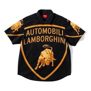 Рубашка x automobili lamborghini s/s shirt 'black yellow' Supreme, черный