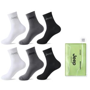 Мужские носки Mid Calf Jeep, белый+белый+черный+черный+темно-серый+темно-серый