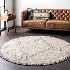 nuLOOM Blaine ковер 122 x 122 см с точками и ромбами, Ivory