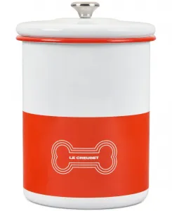 4 л эмалированная стальная банка для лакомств для домашних животных с крышкой Le Creuset, оранжевый