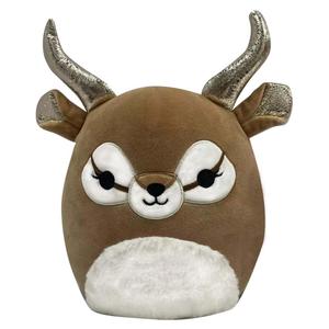 Squishmallows, плюшевые, антилопа, версия Б, коричневые, 19 см