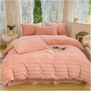 FGDSEEEKJUFHH Комплект постельного белья вельвет зимний плюш люкс