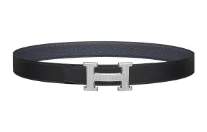 HERMES Кожаный ремень Cow Leather женский серый ширина 3.2 см