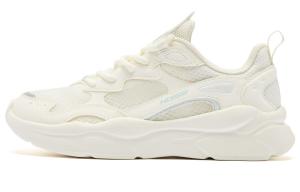 Кроссовки QIAODAN Lifestyle Shoes Women's Low-top Ivory Light Green Color, слоновая кость/зеленый