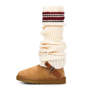 Ботинки UGG CLASSIC MINI Snow Boots Women's Brown White Red