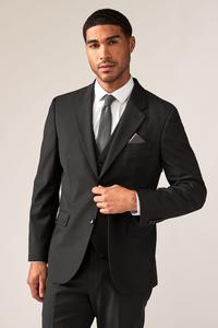 Пиджак Motionflex из шерстяной смеси Next, черный