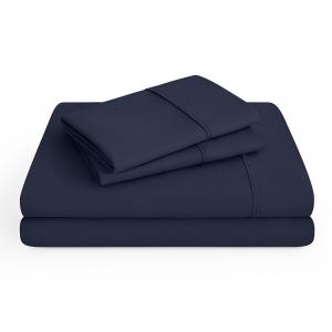 Комплект ультрамягких простыней с двойной щеткой Bare Home, цвет Midnight Blue