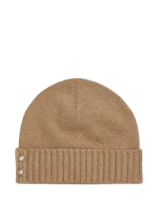 Шапка бини в рубчик Lauren Ralph Lauren, коричневый