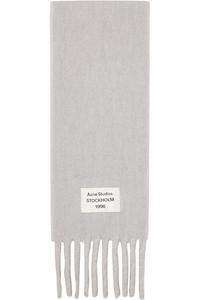 Acne Studios Серый двухцветный шарф из альпаки