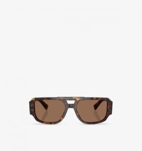 Солнцезащитные очки Dg4482 в оправе «пилот» из ацетата черепахового цвета Dolce & Gabbana, коричневый