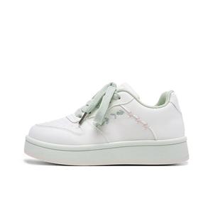 PIPI PURPLE Женские скейтерские кеды лоу-топ бело-зеленые, цвет White Green