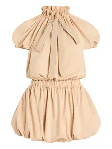 Платье мини с оборками PATOU, нейтральный