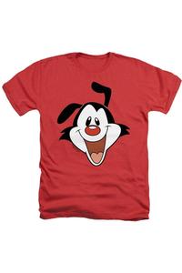 Футболка/футболка Animaniacs Yakko Head для взрослых Heather Gildan, красный
