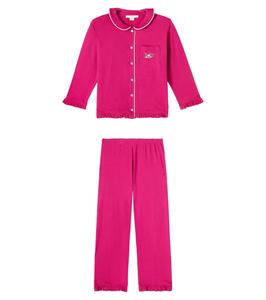 Пижама из хлопкового джерси с рюшами pio Konges Sløjd, Sangria