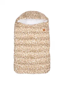 Конверт с капюшоном и леопардовым принтом Save The Duck Kids, бежевый