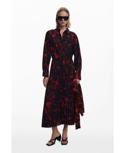 Женское плиссированное платье-рубашка Desigual, Dark red