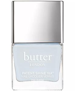 Лак для ногтей Patent Shine 10X, 0,4 унции Butter London, цвет Candy Floss (soft powder blue crème)