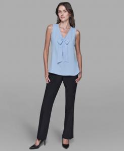 Женский топ без рукавов с бантом KARL LAGERFELD PARIS, Blue Aura