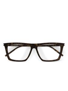 Очки Saint Laurent Eyewear в квадратной оправе, коричневый