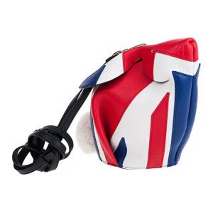 LOEWE Гладкая кожаная сумка через плечо женская синяя и красная