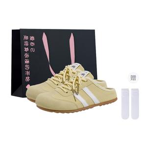 Женские сандалии с закрытым носком, противоскользящие Boldi Kuki, Yellow (Shopping Bag+Comes With Socks)