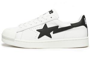 Стильные мужские кеды для скейтбординга Skull с низким верхом белого/черного цвета A Bathing Ape