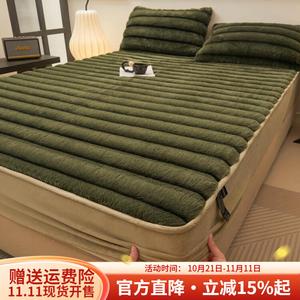 Boyang Простыня на резинке 120х200 см из плюша, цвет Muyun-Mo Green