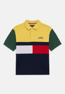 Рубашка-Поло из пике с цветовыми блоками Tommy Hilfiger, Yellow Dahlia Colourblock