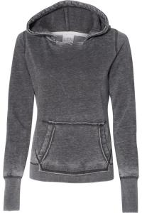 Женская флисовая толстовка с капюшоном J. America Zen, цвет dark smoke