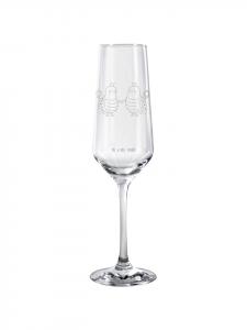 Бокал для шампанского с изображением знака зодиака Близнецы без слов, прозрачный Mr. & Mrs. Panda