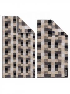 Cawö Полотенце Vibe Checkered 1699 37 в цвете Stone Grey