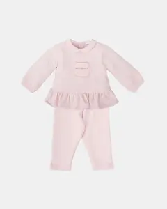 Детский комплект из двух частей с розной стеганной отделкой Tutto Piccolo, розовый