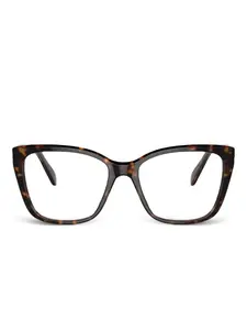 Очки в квадратной оправе с кристаллами Swarovski, коричневый