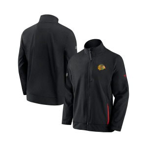 Мужская фирменная черная куртка Chicago Blackhawks Authentic Pro Rink Coaches с молнией во всю длину Fanatics, черный