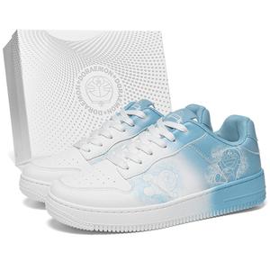 Doraemon Дораэмон Низкие скейтерские кроссовки унисекс винтажные белые, цвет Vintage White