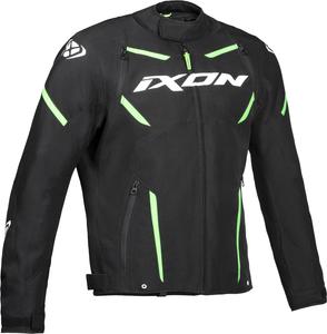 Водонепроницаемая текстильная мотоциклетная куртка Ixon striker, Black/White/Green
