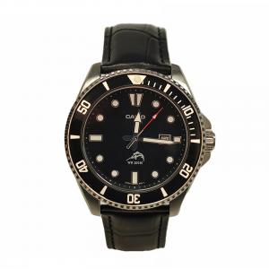 Часы Casio Analog, арт. MDV106-1A, кожа, черный/черный