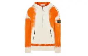 Мужская толстовка с ручной покраской, цвет оранжевый/бежевый Stone Island, оранжевый/бежевый