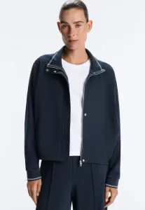 Толстовка на молнии с контрастной окантовкой Oysho, Metallic Blue