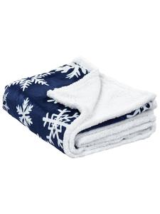 Beliani Мягкое одеяло ANISE сине-белого цвета - (Ш) 150 x (В) 1 x (Д) 200 см