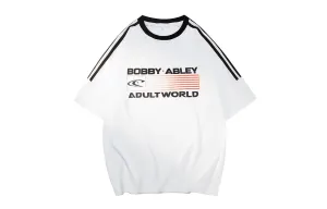 Футболка Unisex Crew Neck Moderate Heavyweight BOBBY ABLEY, белый floral (100% cotton upgraded)