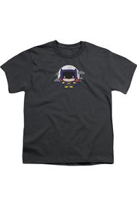 Футболка с коротким рукавом для детей "Batgirl" в стиле чиби из Лиги Справедливости Америки Gildan, Charcoal