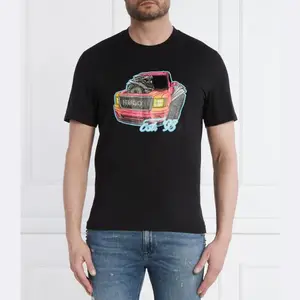 Футболка дамоторо свободного кроя Hugo, черный